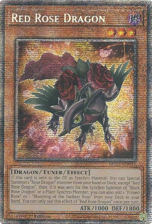 YuGiOh Cards 2025 Mega-Pack Red Rose Dragon MP25-EN037 Starlight Rare