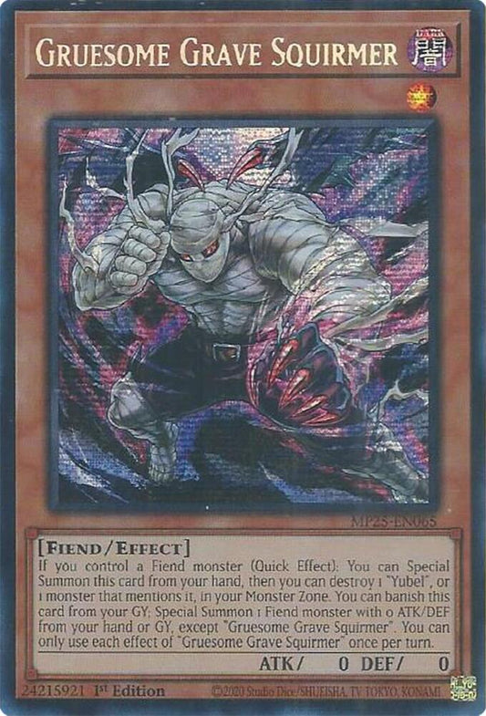 YuGiOh Cards 2025 Mega-Pack Gruesome Grave Squirmer MP25-EN065 Prismatic Secret Rare