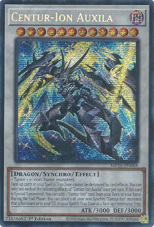 YuGiOh Cards 2025 Mega-Pack Centur-Ion Auxila MP25-EN068 Prismatic Secret Rare