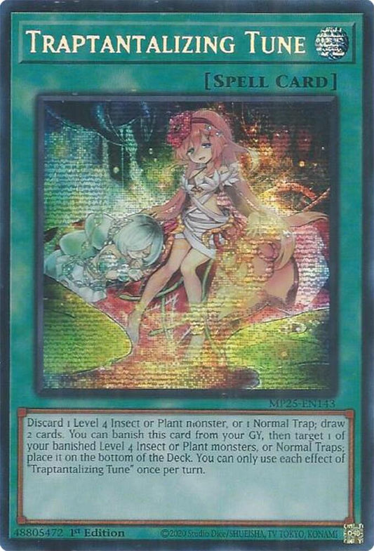 YuGiOh Cards 2025 Mega-Pack Traptantalizing Tune MP25-EN143 Prismatic Secret Rare