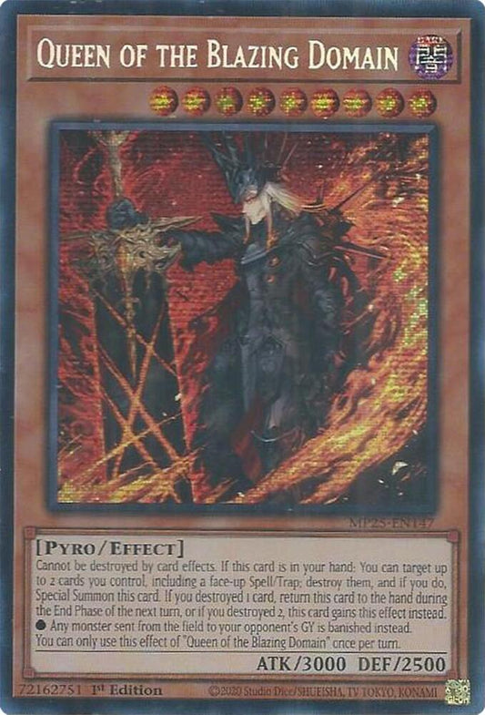 YuGiOh Cards 2025 Mega-Pack Queen of the Blazing Domain MP25-EN147 Prismatic Secret Rare