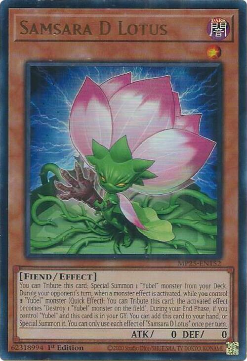 YuGiOh Cards 2025 Mega-Pack Samsara D Lotus MP25-EN152 Ultra Rare