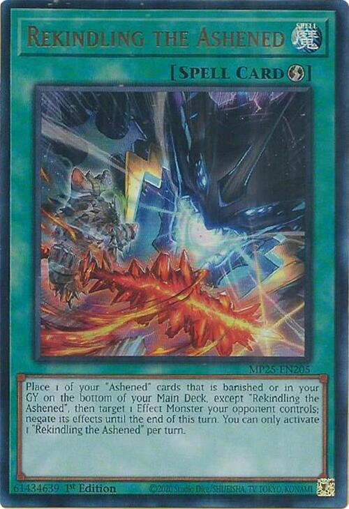 YuGiOh Cards 2025 Mega-Pack Rekindling the Ashened MP25-EN205 Ultra Rare