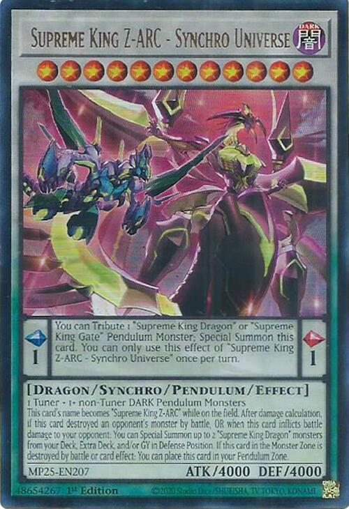 YuGiOh Cards 2025 Mega-Pack Supreme King Z-ARC - Synchro Universe