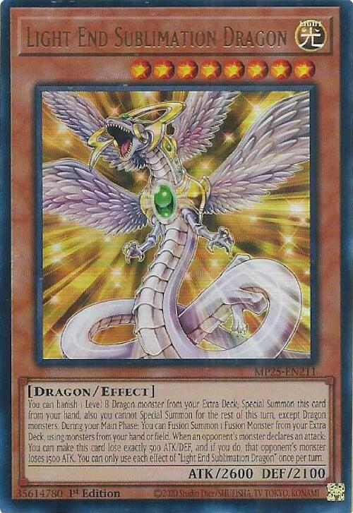 YuGiOh Cards 2025 Mega-Pack Light End Sublimation Dragon MP25-EN211 Ultra Rare