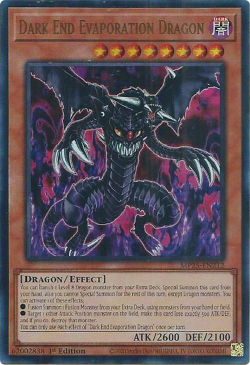 YuGiOh Cards 2025 Mega-Pack Dark End Evaporation Dragon MP25-EN212 Ultra Rare