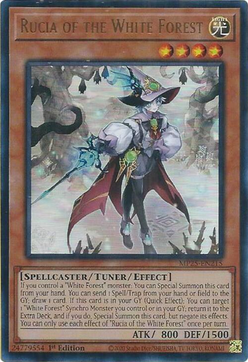 YuGiOh Cards 2025 Mega-Pack Rucia of the White Forest MP25-EN215 Ultra Rare