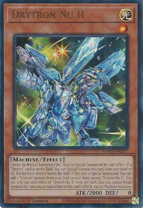 YuGiOh Cards 2025 Mega-Pack Drytron Nu II MP25-EN217 Ultra Rare