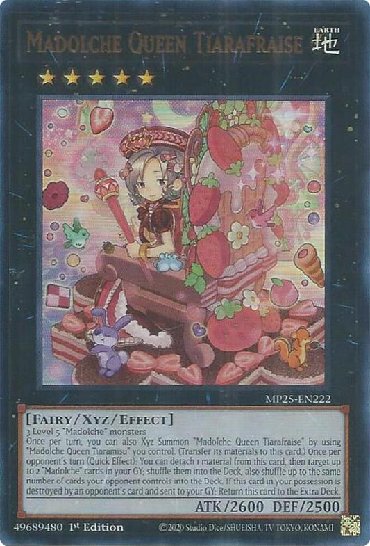 YuGiOh Cards 2025 Mega-Pack Madolche Queen Tiarafraise MP25-EN222 Ultra Rare