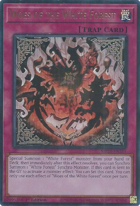 YuGiOh Cards 2025 Mega-Pack Woes of the White Forest MP25-EN231 Ultra Rare