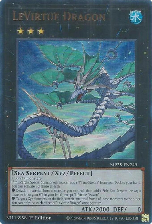 YuGiOh Cards 2025 Mega-Pack LeVirtue Dragon MP25-EN249 Ultra Rare