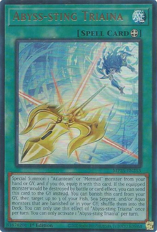 YuGiOh Cards 2025 Mega-Pack Abyss-sting Triaina MP25-EN253 Ultra Rare