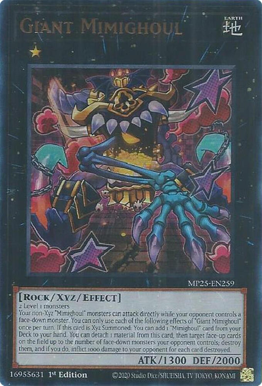 YuGiOh Cards 2025 Mega-Pack Giant Mimighoul MP25-EN259 Ultra Rare