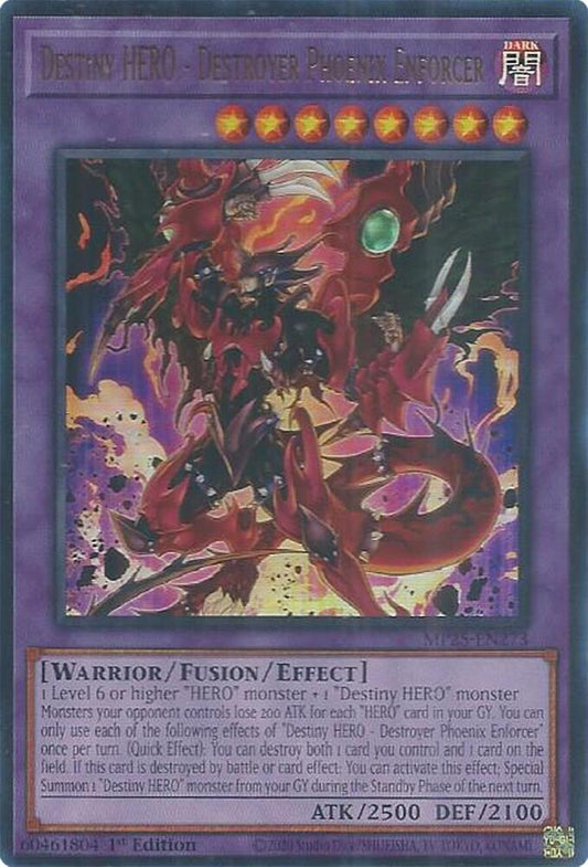 YuGiOh Cards 2025 Mega-Pack Destiny HERO - Destroyer Phoenix Enforcer MP25-EN273 Ultra Rare