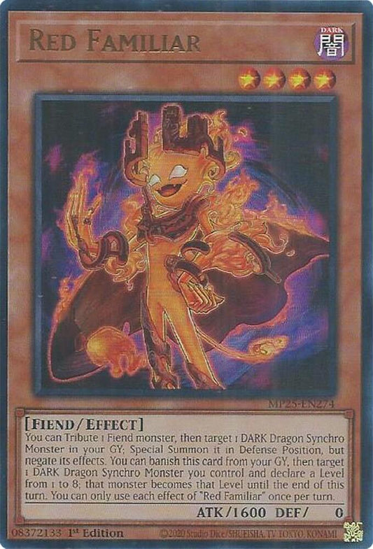 YuGiOh Cards 2025 Mega-Pack Red Familiar MP25-EN274 Ultra Rare