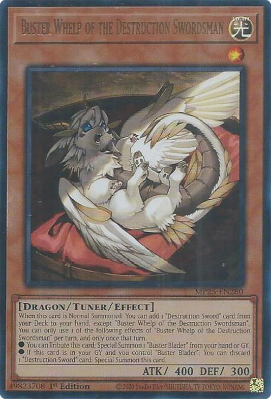 YuGiOh Cards 2025 Mega-Pack Buster Whelp of the Destruction Swordsman MP25-EN280 Ultra Rare