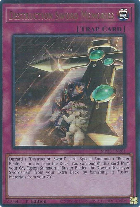 YuGiOh Cards 2025 Mega-Pack Destruction Sword Memories MP25-EN281 Ultra Rare