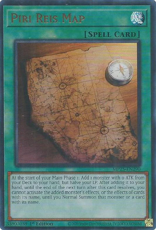YuGiOh Cards 2025 Mega-Pack Piri Reis Map MP25-EN290 Ultra Rare