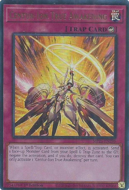 YuGiOh Cards 2025 Mega-Pack Centur-Ion True Awakening MP25-EN296 Ultra Rare