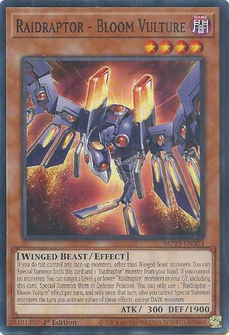 YuGiOh Cards 2025 Mega-Pack Raidraptor - Bloom Vulture MP25-EN303 Common