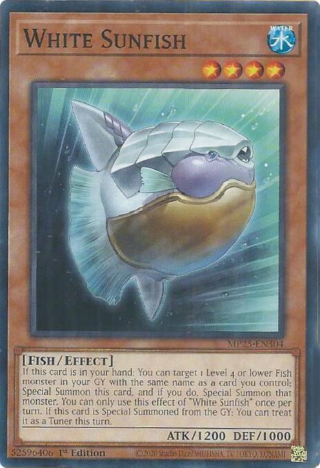 YuGiOh Cards 2025 Mega-Pack White Sunfish MP25-EN304 Common