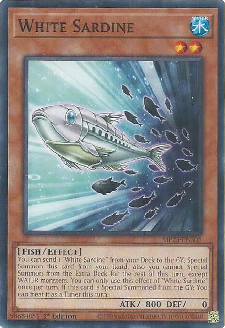 YuGiOh Cards 2025 Mega-Pack White Sardine MP25-EN305 Common