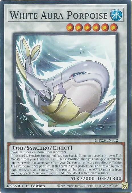 YuGiOh 2025 Mega-Pack White Aura Porpoise MP25-EN312 Common Near Mint 1st Edition