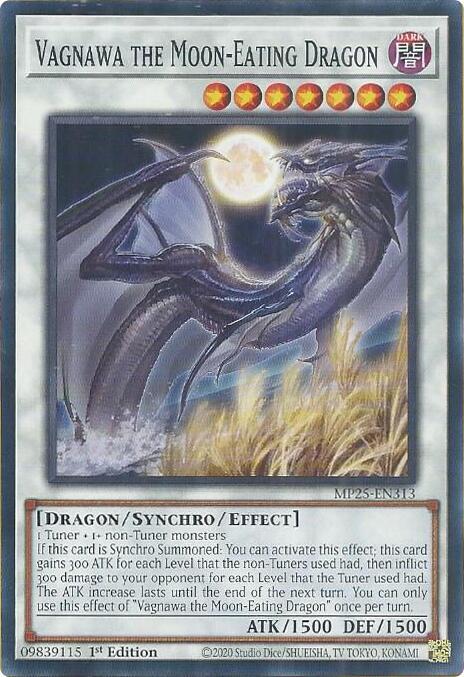 YuGiOh 2025 Mega-Pack Vagnawa the Moon-Eating Dragon MP25-EN313 Common Near Mint 1st Edition