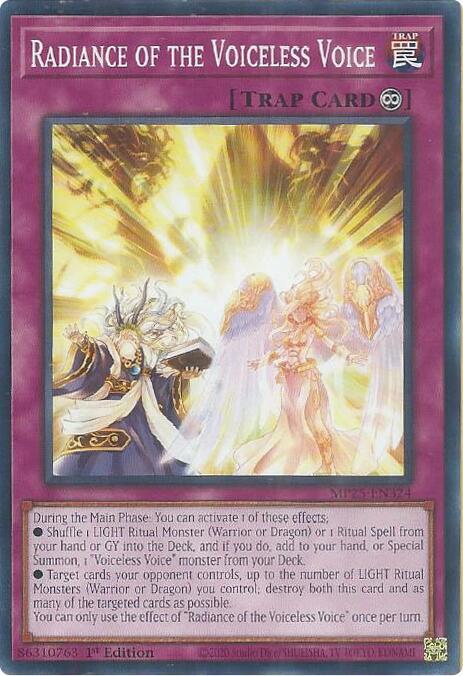 YuGiOh Cards 2025 Mega-Pack Radiance of the Voiceless Voice MP25-EN324 Common