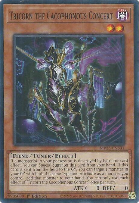 YuGiOh Cards 2025 Mega-Pack Tricorn the Cacophonous Concert MP25-EN331 Common