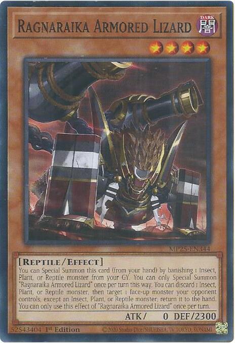 YuGiOh Cards 2025 Mega-Pack Ragnaraika Armored Lizard MP25-EN344 Common