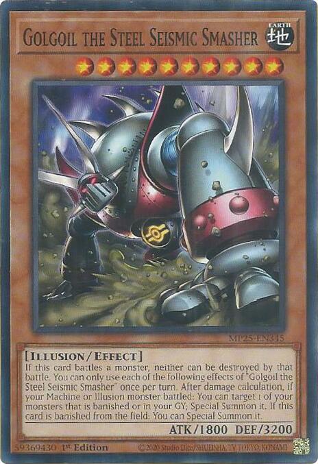 YuGiOh 2025 Mega-Pack Golgoil the Steel Seismic Smasher MP25-EN345 Common Near Mint 1st Edition