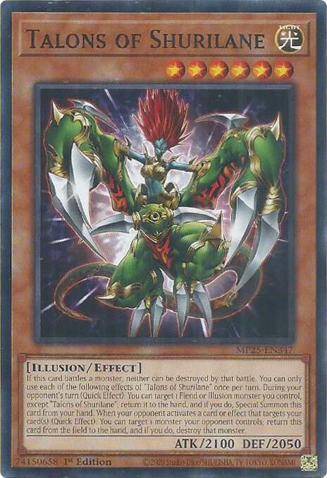 YuGiOh Cards 2025 Mega-Pack Talons of Shurilane MP25-EN347 Common