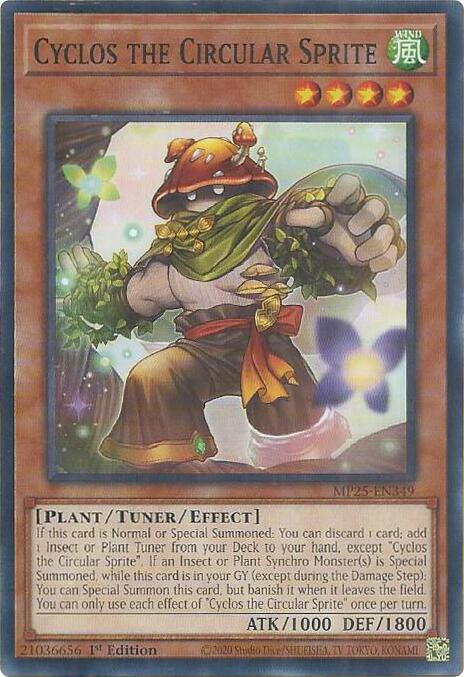 YuGiOh Cards 2025 Mega-Pack Cyclos the Circular Sprite MP25-EN349 Common