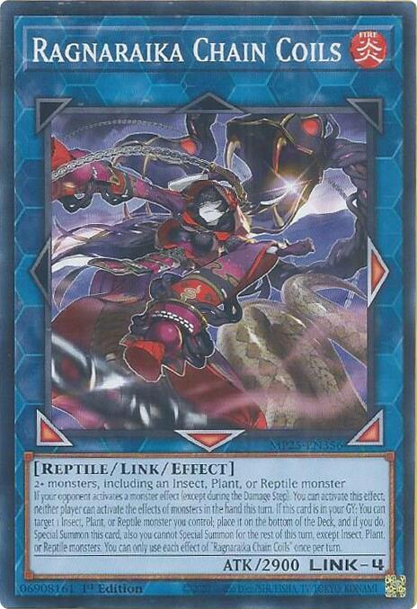 YuGiOh 2025 Mega-Pack Ragnaraika Chain Coils MP25-EN356 Common Near Mint 1st Edition