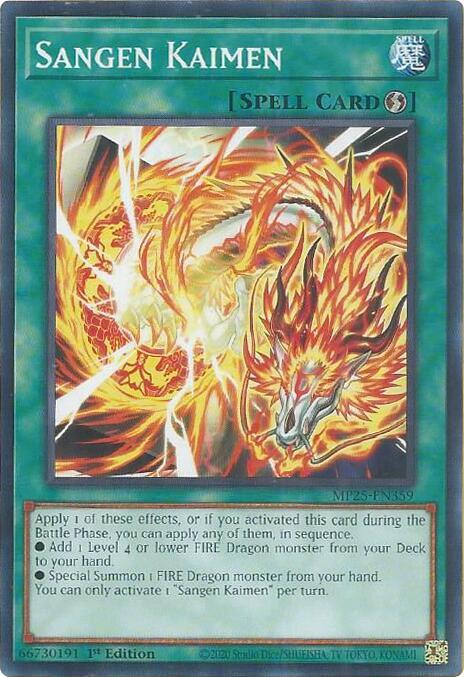 YuGiOh Cards 2025 Mega-Pack Sangen Kaimen MP25-EN359 Common