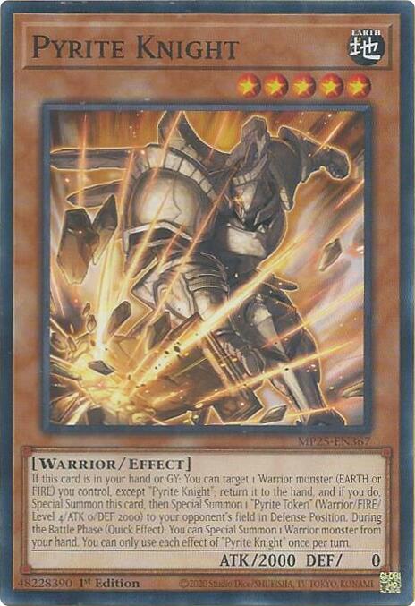 YuGiOh 2025 Mega-Pack Pyrite Knight MP25-EN367 Common Near Mint 1st Edition