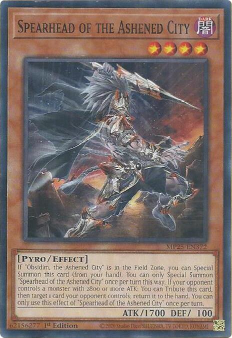 YuGiOh Cards 2025 Mega-Pack Spearhead of the Ashened City MP25-EN372 Common