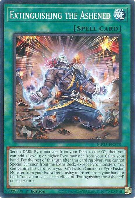 YuGiOh Cards 2025 Mega-Pack Extinguishing the Ashened MP25-EN375 Common