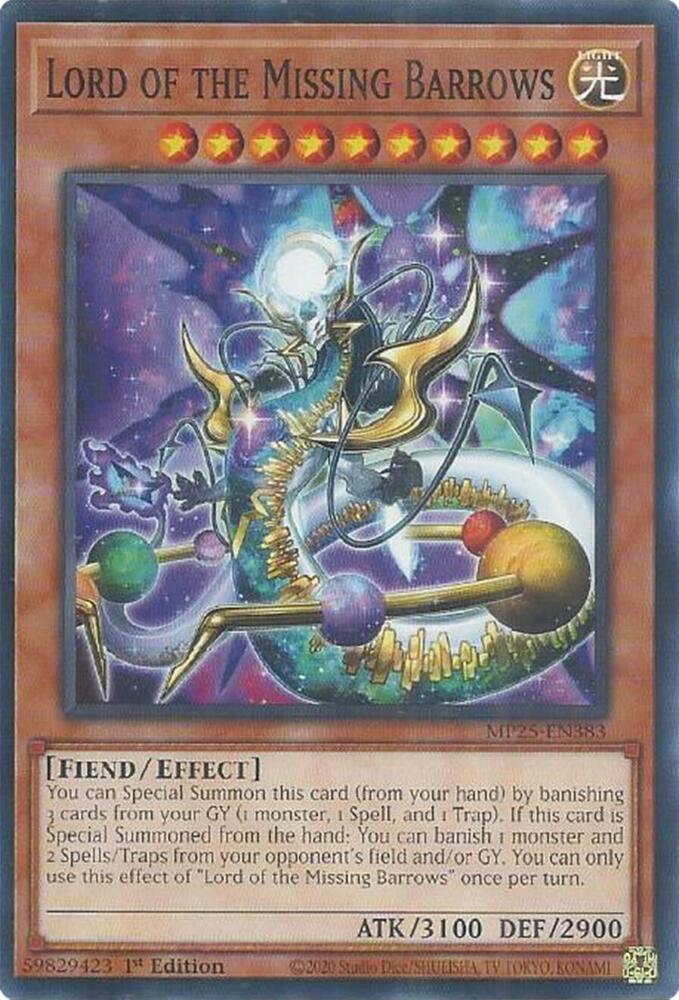 YuGiOh 2025 Mega-Pack Lord of the Missing Barrows MP25-EN383 Common Near Mint 1st Edition