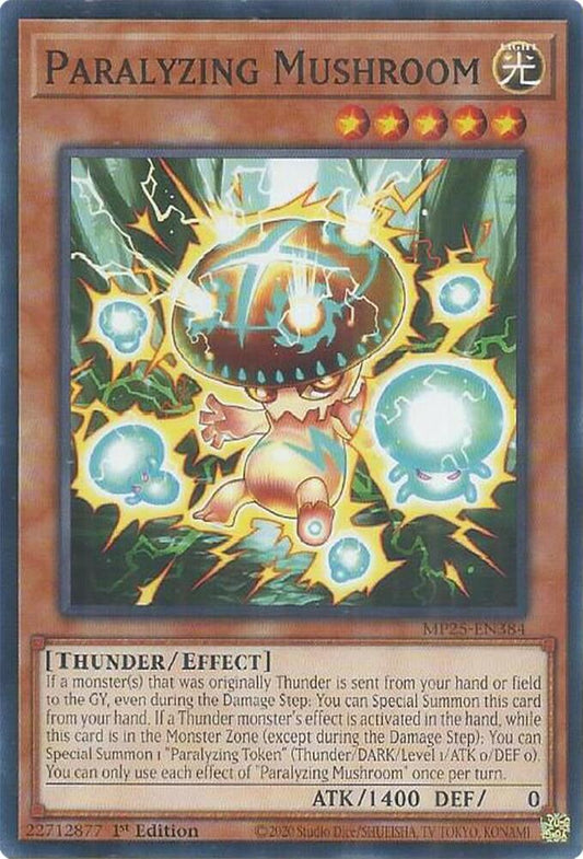 YuGiOh Cards 2025 Mega-Pack Paralyzing Mushroom MP25-EN384 Common
