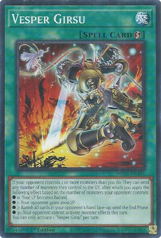 YuGiOh 2025 Mega-Pack Vesper Girsu MP25-EN391 Common Near Mint 1st Edition