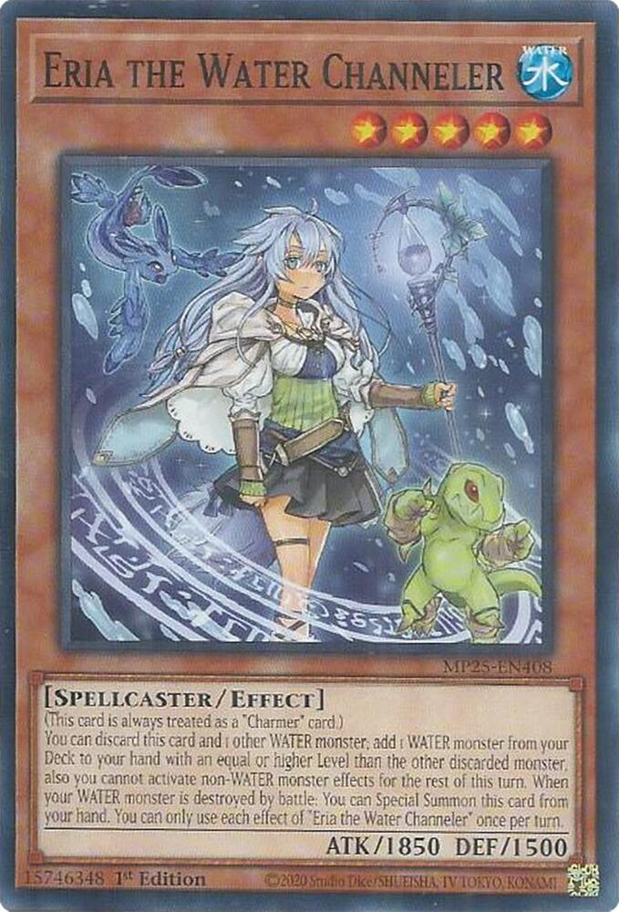 YuGiOh 2025 Mega-Pack Eria the Water Channeler MP25-EN408 Common Near Mint 1st Edition