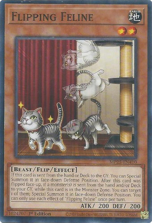 YuGiOh Cards 2025 Mega-Pack Flipping Feline MP25-EN410 Common
