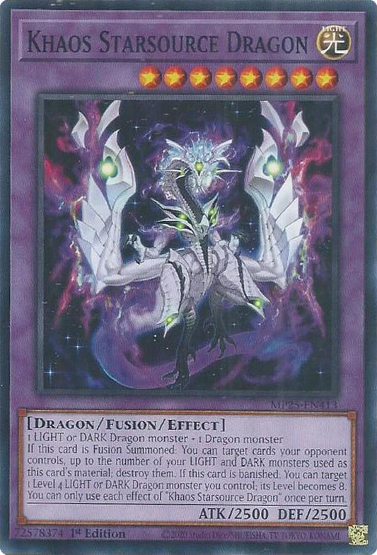 YuGiOh Cards 2025 Mega-Pack Khaos Starsource Dragon MP25-EN413 Common