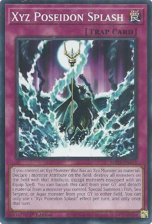 YuGiOh 2025 Mega-Pack Xyz Poseidon Splash MP25-EN422 Common Near Mint 1st Edition
