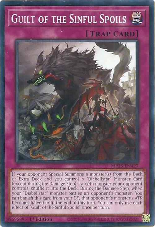YuGiOh 2025 Mega-Pack Guilt of the Sinful Spoils MP25-EN427 Common Near Mint 1st Edition