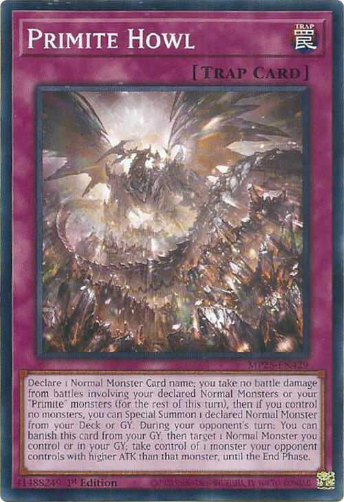 YuGiOh Cards 2025 Mega-Pack Primite Howl MP25-EN429 Common