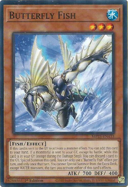 YuGiOh 2025 Mega-Pack Butterfly Fish MP25-EN433 Common Near Mint 1st Edition
