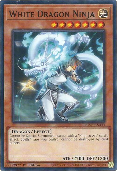 YuGiOh Cards 2025 Mega-Pack White Dragon Ninja MP25-EN444 Common